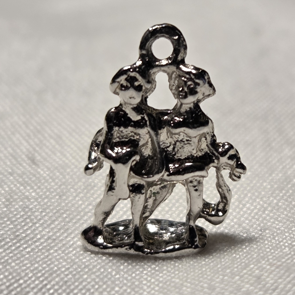 Gemini Sterling Silver Charm Pendant